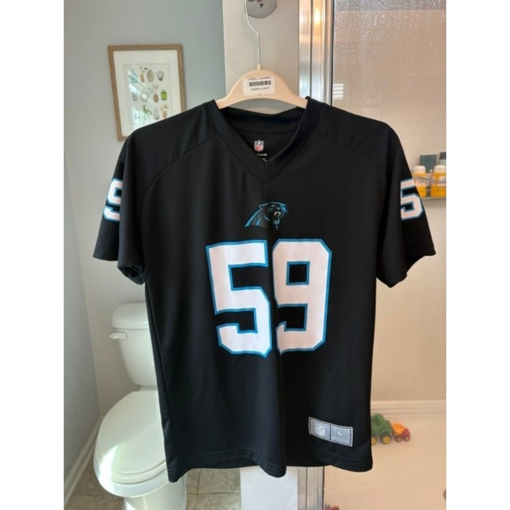 Luke Kuechly #59 Carolina Panthers Youth L 14/16 NFL Jersey Black
